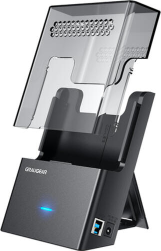 GRAUGEAR G-3502-AC Speicherlaufwerk-Docking-Station USB 3.2 Gen 1 (3.1 Gen 1) Type-B Schwarz, Transparent