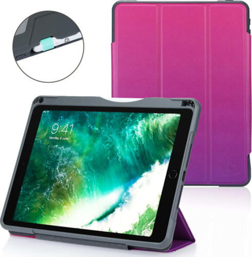 DEQSTER Rugged Case RQ1 für iPad 10.2 (7./ 8./ 9. Gen.), Pink Flow, EDU