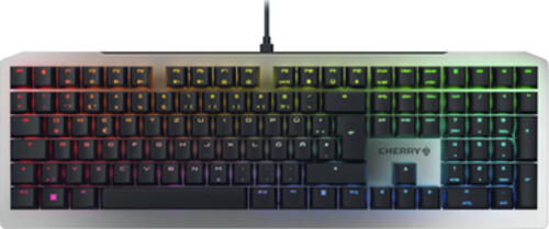 CHERRY MV3.0 RGB Tastatur USB QWERTZ Deutsch Schwarz, Grau