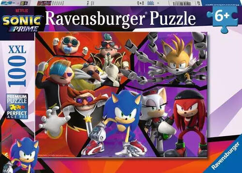 Ravensburger Kinderpuzzle ab 6 Jahren - Nichts kann Sonic aufhalten - 100 Teile