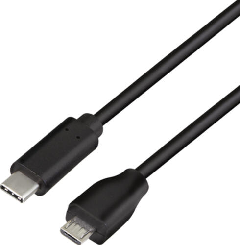 LogiLink CU0196 USB Kabel 0,5 m USB 2.0 USB C Micro-USB B Schwarz