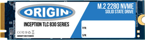 Origin Storage NB-1TBM.2/NVME4 Internes Solid State Drive M.2 1 TB PCI Express 4.0 3D TLC NVMe