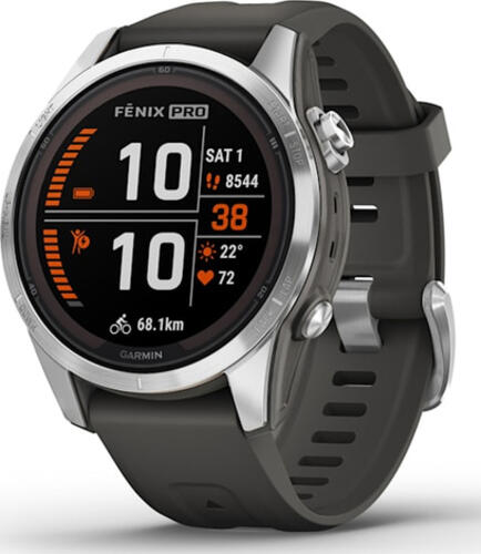 Garmin fnix 7S Pro 3,05 cm (1.2) MIP 42 mm Digital 240 x 240 Pixel Touchscreen Silber WLAN GPS
