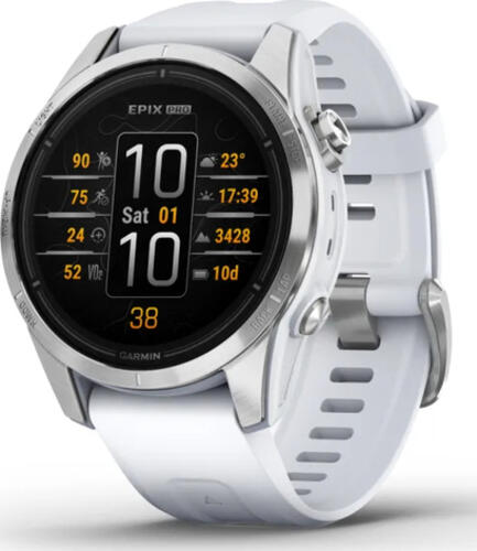 Garmin epix Pro (Gen 2) 3,05 cm (1.2) AMOLED 42 mm Digital 390 x 390 Pixel Touchscreen Silber WLAN GPS