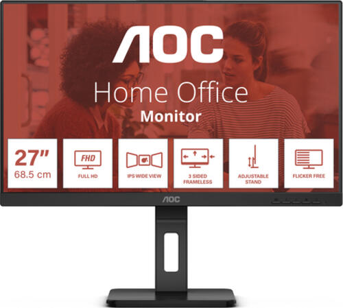 AOC E3 27E3QAF LED display 68&comma;6 cm &lpar;27&rpar; 1920 x 1080 Pixel Full HD Schwarz