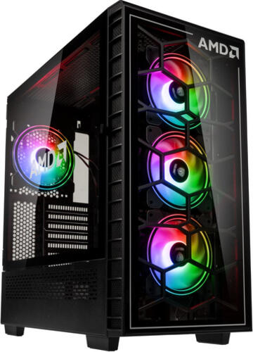Kolink Observatory Y AMD SE ARGB Midi Tower Schwarz&comma; Transparent