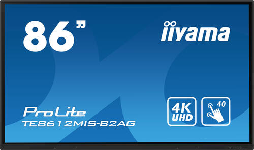 iiyama TE8612MIS-B2AG Signage-Display Digitale A-Platine 2,18 m (86) LED WLAN 400 cd/m 4K Ultra HD Schwarz Touchscreen Eingebauter Prozessor Android 24/7