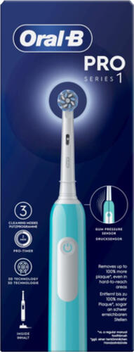 Oral-B Pro 1 Sensitive Clean Erwachsener Rotierende-vibrierende Zahnbürste Blau
