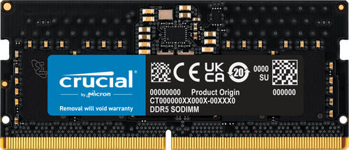 Crucial DDR5-5200            8GB SODIMM CL42 (16Gbit)