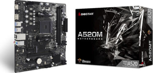 Biostar A520MT Motherboard AMD A520 Sockel AM4 micro ATX