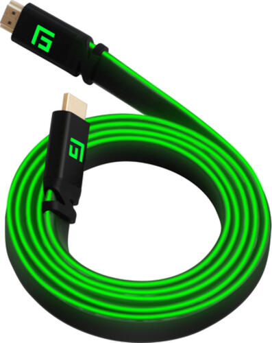 Floating Grip FG-HDMILED-150-GREEN HDMI-Kabel 1,5 m HDMI Typ A (Standard) Schwarz