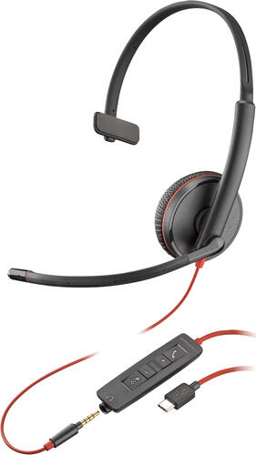 POLY Blackwire C3215 Mono-Headset + Etui (Packungseinheit)