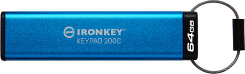 Kingston Technology IronKey 64GB USB-C Keypad 200C, FIPS 140-3 Lvl 3 (ausstehend) AES256
