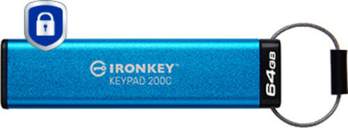 Kingston Technology IronKey 64GB USB-C Keypad 200C, FIPS 140-3 Lvl 3 (ausstehend) AES256