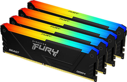 Kingston Technology FURY 64GB 3200MT/s DDR4 CL16 DIMM (4er-Kit) 1Gx8 Beast RGB