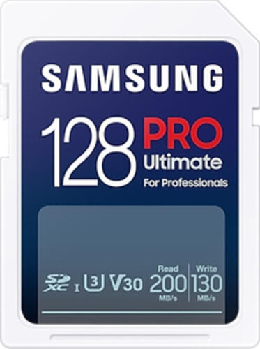 128 GB Samsung PRO Ultimate SDXC  USB-Kit Speicherkarte, lesen: 200MB/s, schreiben: 130MB/s