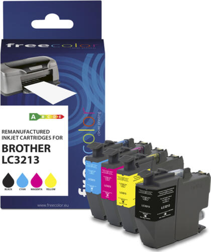 Freecolor Patrone Brother LC3213 Multipack BK/M/C/Y remanufactured