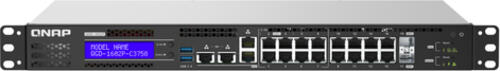 QNAP QGD-1602-C3558-8G 8x2.5GbE PoE ports 8x1GbE PoE ports 2xSFP+ 10GbE. 280W total power comsumption