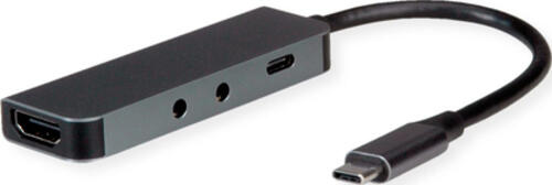 ROLINE 12021125 laptop-dockingstation & portreplikator Kabelgebunden USB 3.2 Gen 1 (3.1 Gen 1) Type-C Grau