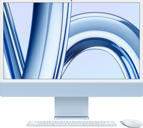 Apple iMac M3 Apple M 59,7 cm (23.5) 4480 x 2520 Pixel 8 GB 256 GB SSD All-in-One-PC macOS Sonoma Wi-Fi 6E (802.11ax) Blau