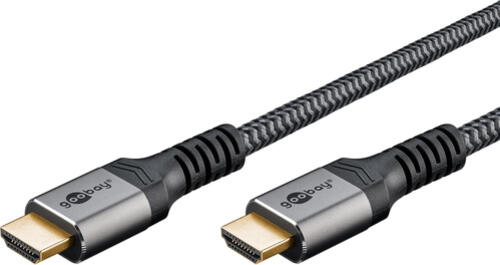Goobay 65263 HDMI-Kabel 5 m HDMI Typ A (Standard) Schwarz, Silber
