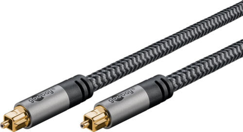 Goobay 65304 Audio-Kabel 1 m TOSLINK Schwarz, Silber