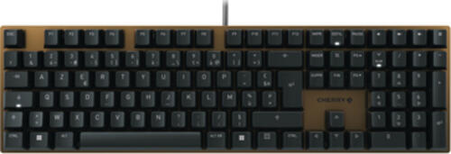 CHERRY KC 200 MX Tastatur USB AZERTY Französisch Schwarz, Bronze