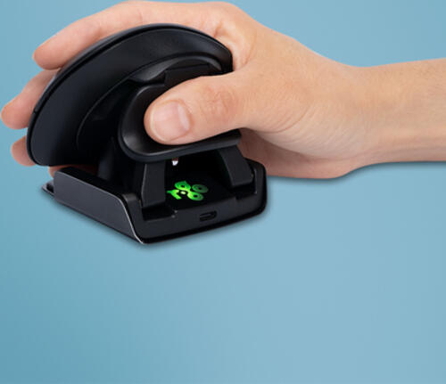 R-Go Tools Ergonomische Maus R-Go Twister mit Pausensoftware, beidhändige Maus für Links- und Rechtshänder, faltbar, Bluetooth und kabelgebunden