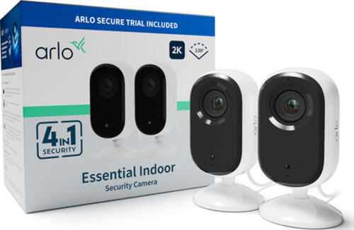 Arlo Essential 2K Indoor Überwachungskamera, 2er Set
