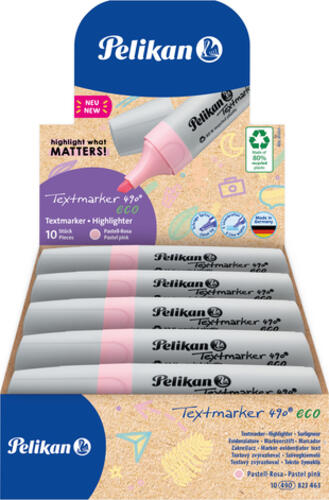 Pelikan Textmarker 490 eco Marker 10 Stück(e) Meißel Pink