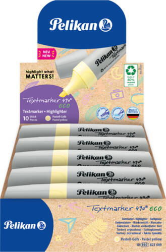 Pelikan Textmarker 490 eco Marker 10 Stück(e) Meißel Gelb