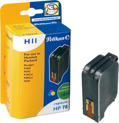 Pelikan Inkjet Cartridge H11 ersetzt HP 78A, tricolor, 3 x 12,6 ml