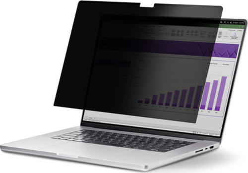 StarTech.com 16 Zoll MacBook Pro 2021/2023 Laptop Blickschutz, Entfernbarer & Reversibler Blendschutzfilter, Magnetische Laptop-Sichtschutzfolie mit 51% Blaulichtreduzierung