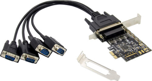 Conceptronic 4-Port-DB9-RS232-Serielle PCIe-Karte