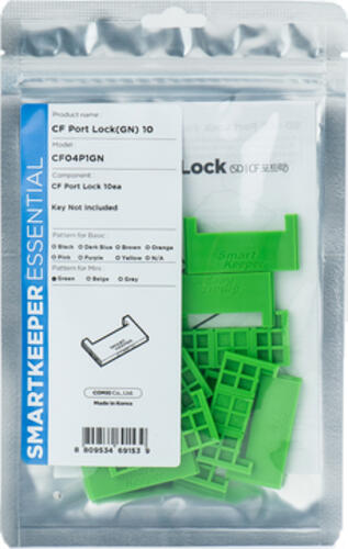 Smartkeeper CF04P1GN Schnittstellenblockierung Kompaktflash Grün 1 Stück(e)