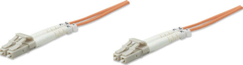 Intellinet Glasfaser LWL-Anschlusskabel, Duplex, Multimode, LC/LC, 62,5/125 m, OM1, 5 m, orange