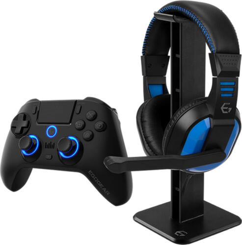 EgoGear SBP30-P4-BK Gaming-Controller Schwarz, Blau Bluetooth Gamepad + Headset Digital PlayStation 4