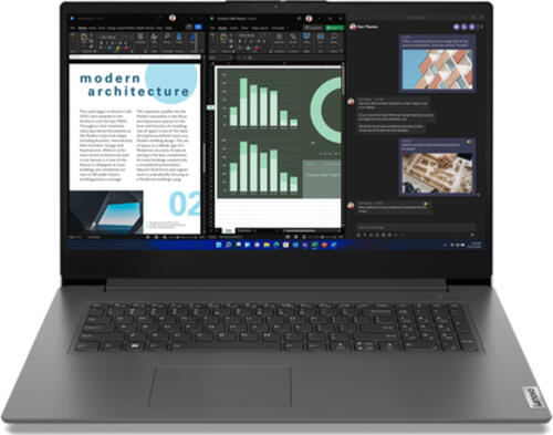 Lenovo V17 G4 IRU Intel Core i5 i5-13420H Laptop 43,9 cm (17.3) Full HD 16 GB DDR4-SDRAM 512 GB SSD Wi-Fi 6 (802.11ax) Windows 11 Pro Deutsch Grau