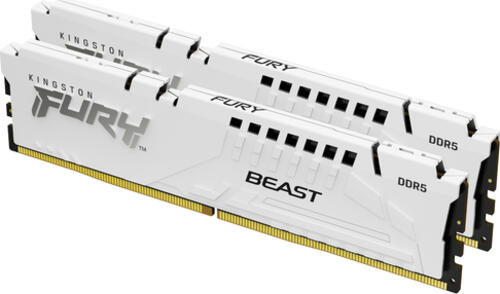 Kingston Technology FURY Beast 64 GB 6000 MT/s DDR5 CL30 DIMM (Kit of 2) White EXPO