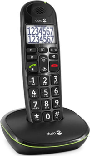 Doro PhoneEasy 110 DECT-Telefon Anrufer-Identifikation Schwarz