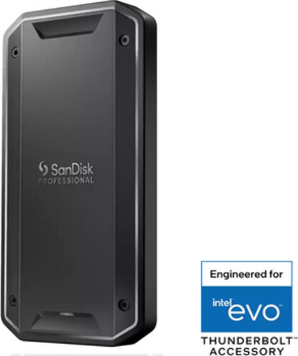 SANDISK Professional Pro G40 2TB External SSD Thunderbolt 3 40Gbps USB-C 10Gbps Ultra-rugged IP68 dust/water resistance