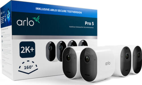 Arlo Pro 5 2K+ Überwachungskamera außen, 4er Set