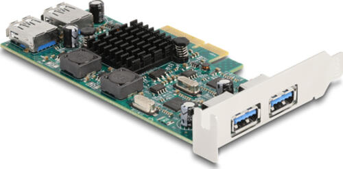 DeLOCK PCI Express x4 Karte zu 2 x extern USB 5 Gbps Typ-A + 2 x intern USB 5 Gbps Typ-A Dual Channel - Low Profile Formfaktor