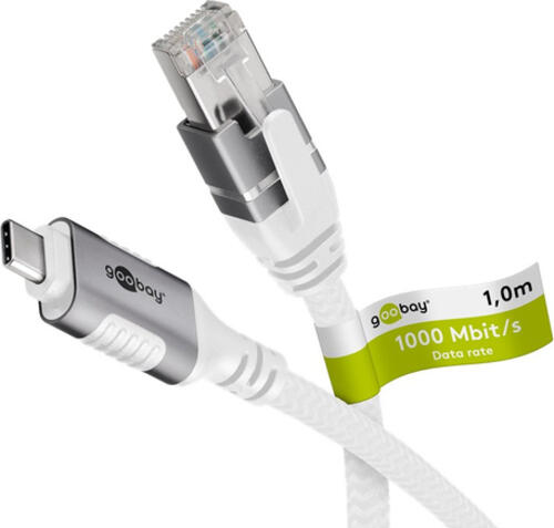 Ethernet-Kabel USB-C&trade; 3&period;1 auf RJ45&comma; 10 m verbindet Router&comma; Modem oder Netzwerk-Switch mit dem USB-C&trade;-Port von Laptop&comma; Tablet oder Smartphone