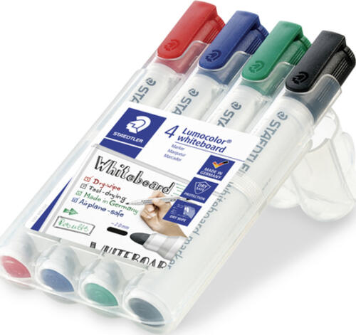 Staedtler Lumocolor Marker 4 Stück(e) Rundspitze Schwarz, Blau, Grün, Rot