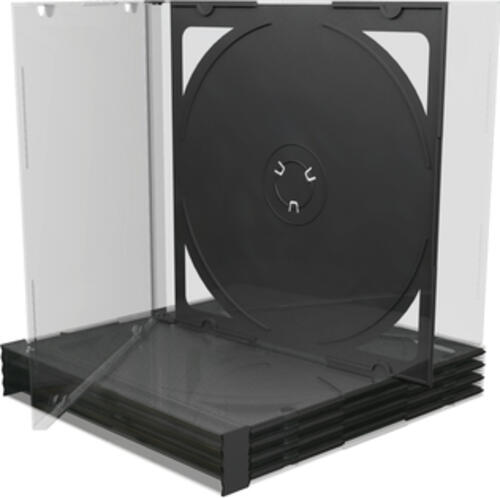MediaRange BOX23 CD-Hülle Schmuckschatulle 2 Disks Schwarz, Transparent