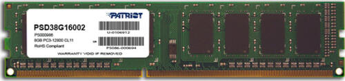 Patriot Memory DDR3 8GB PC3-12800 (1600MHz) DIMM Speichermodul 1 x 8 GB