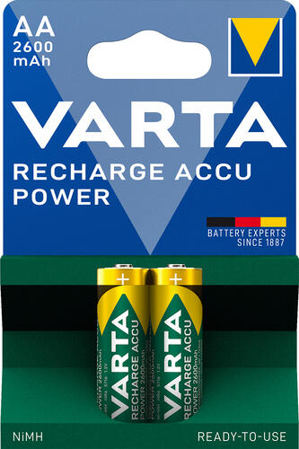 Varta Recharge Accu Power Mignon AA NiMH 2600mAh, 2er-Pack
