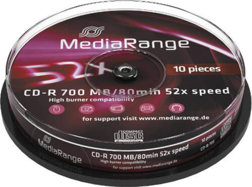 MediaRange MR214 CD-Rohling CD-R 700 MB 10 Stück(e)