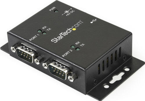 StarTech.com 2 Port USB auf Seriell RS232 Adapter - USB / DB9 Hub Wandmontagefähig